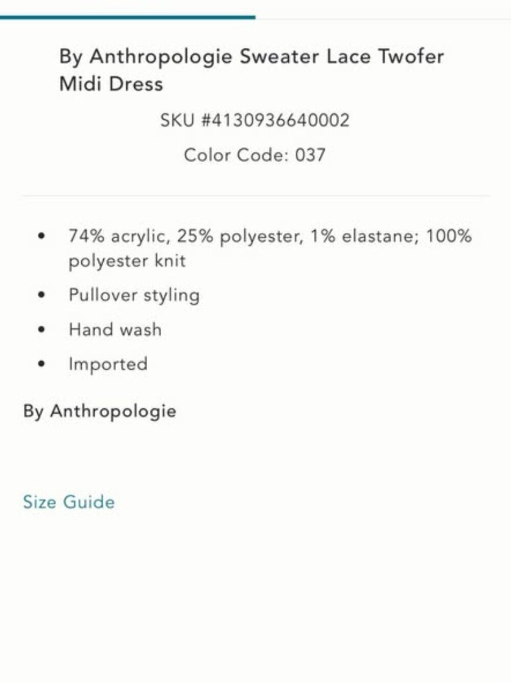 Anthropologie Sweater Dress NWT - Picture 4 of 4
